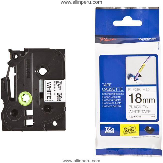 Cinta Brother TZE-FX241 3/4″ (18Mm), Grifo & negro & blanco