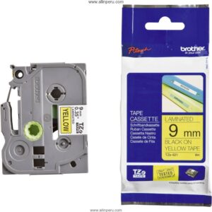 Cinta Brother TZE-S621 3/8″ (9Mm) , Negro & amarillo