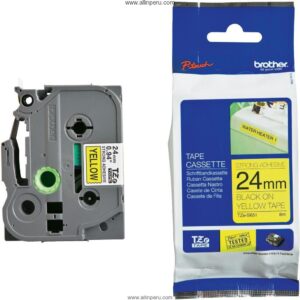 Cinta Brother TZE-S651 1″ (24Mm), Negro & amarillo