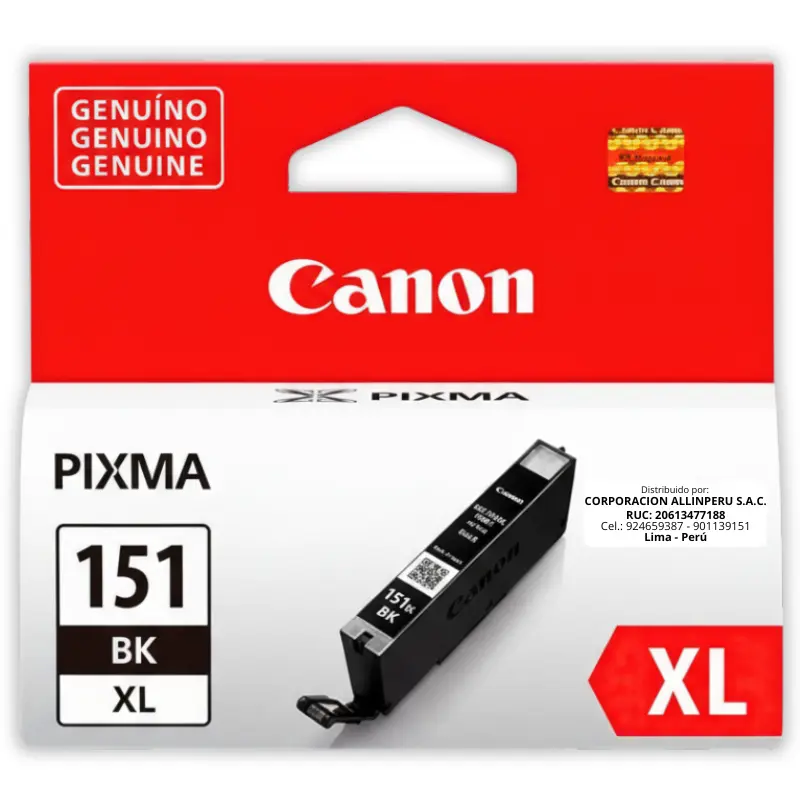 Tinta-Canon-CLI-151XL-Negro-Original-Alta-Capacidad-695-paginas Tinta Canon CLI-151XL Negro Original Alta Capacidad 695 páginas