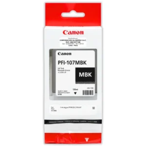 Tinta Canon PFI-107MBK Negro Matte 130ML Original