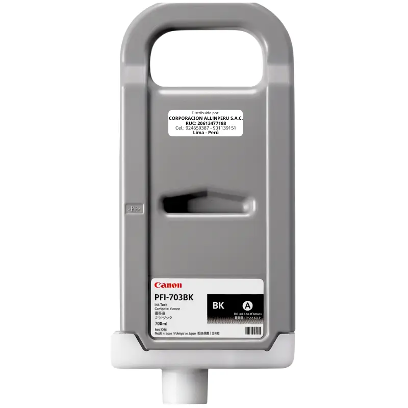 Tinta Canon PFI-703 Negro Original 700ML