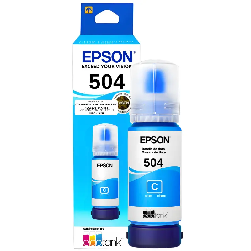 Tinta-Epson-504-Cian-Original-–-T504220-AL Tinta Epson 504 cian T504220-AL original 65 ml para EcoTank