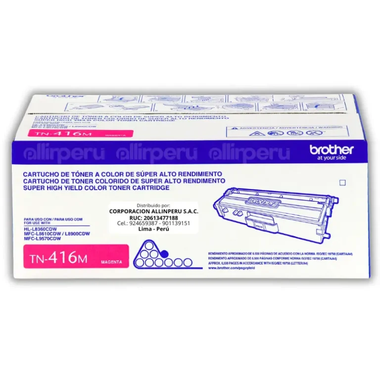 Toner Brother TN-416M Magenta 6,500 Páginas