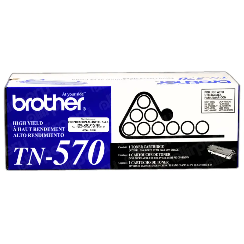 Toner-Brother-TN-570-Negro-6.700-Paginas-Original Toner Brother TN-570 Negro 6.700 Páginas Original