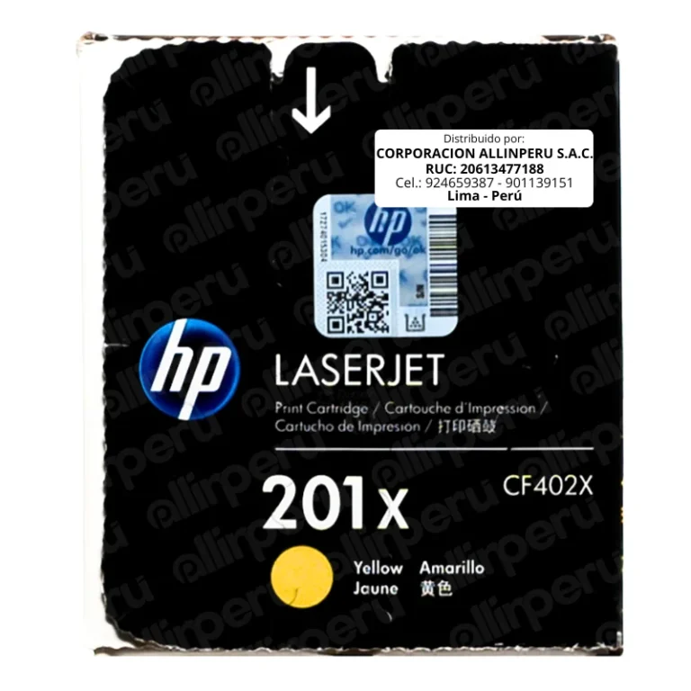 Toner HP 201X Amarillo CF402X para LaserJet M277 M252 M274