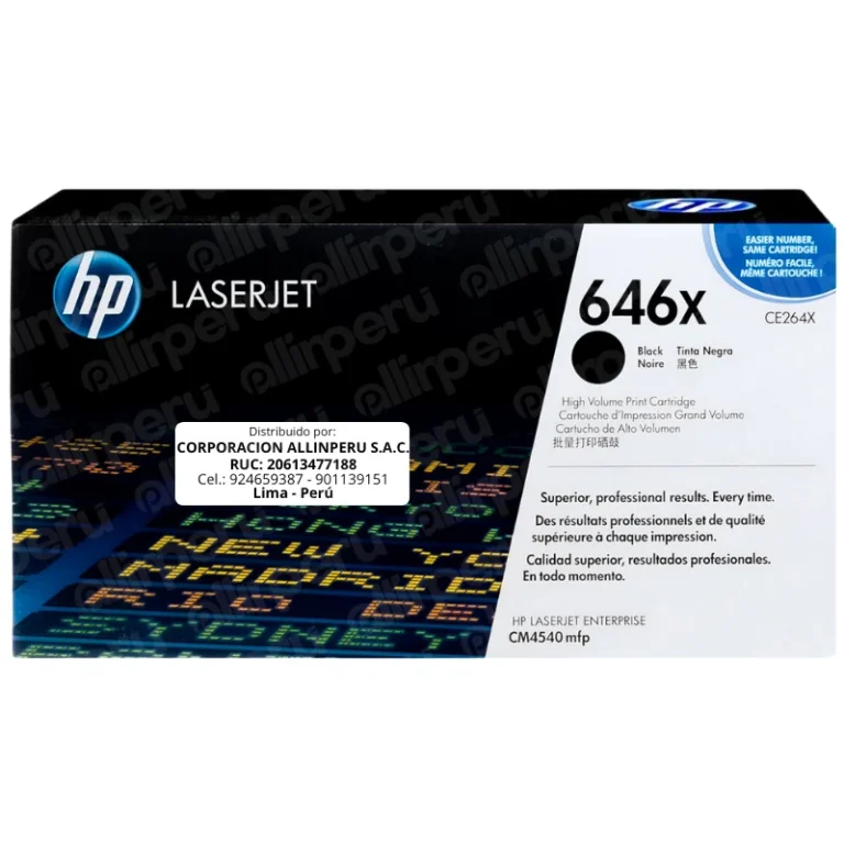 Toner HP 646X Negro CF030X para LaserJet CM4540