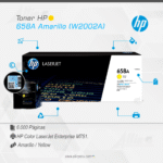 Toner HP 658A Amarillo W2002A para LaserJet M571