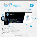 Toner HP 658A Cian W2001A para LaserJet M571