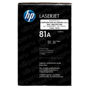 Toner HP 81A Negro CF281A para LaserJet M630 M604 M605 M606 M625