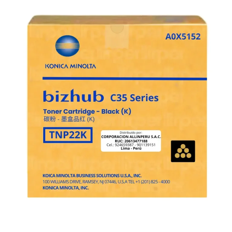 Toner Konica Minolta TN-P22K Negro A0X5152 6,000 Páginas