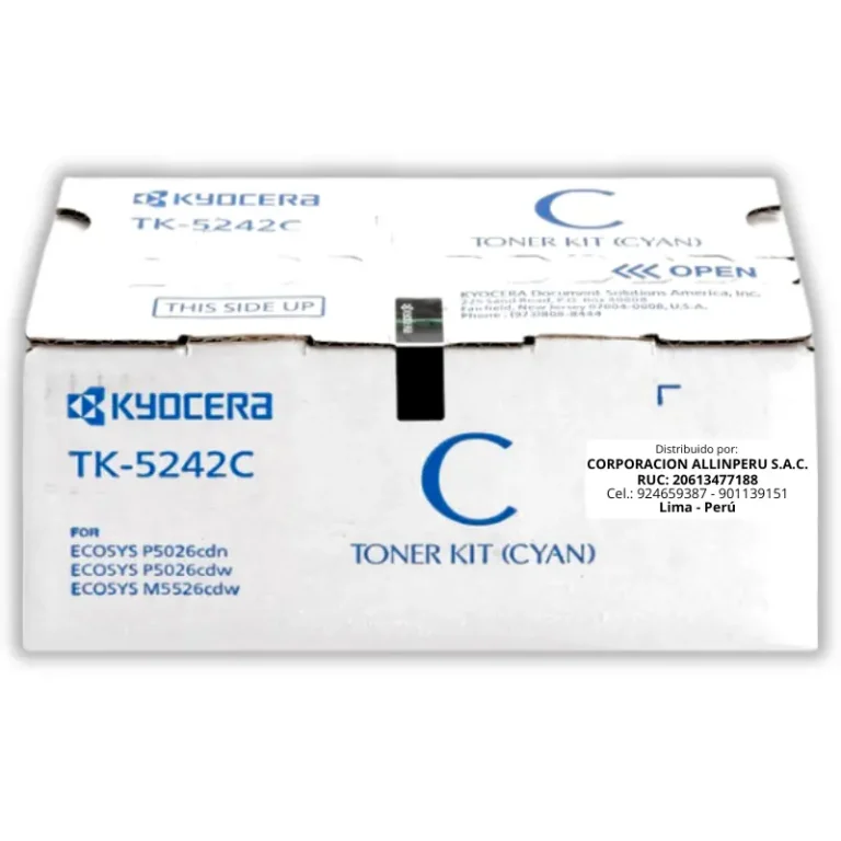 Toner Kyocera TK-5242C Cyan para Ecosys M5526cdw Original