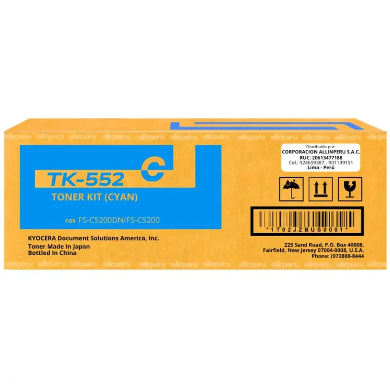 Toner Kyocera TK-552C Cyan para C5200DN 6.000 Páginas