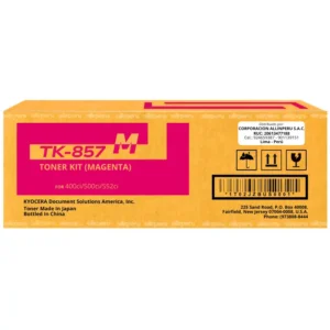 Toner Kyocera TK-857M Magenta para 400ci 18.000 Páginas