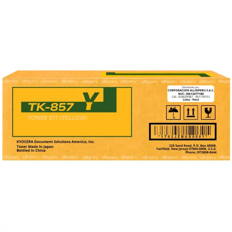 Toner Kyocera TK-857Y Yellow para 552ci 18.000 Páginas
