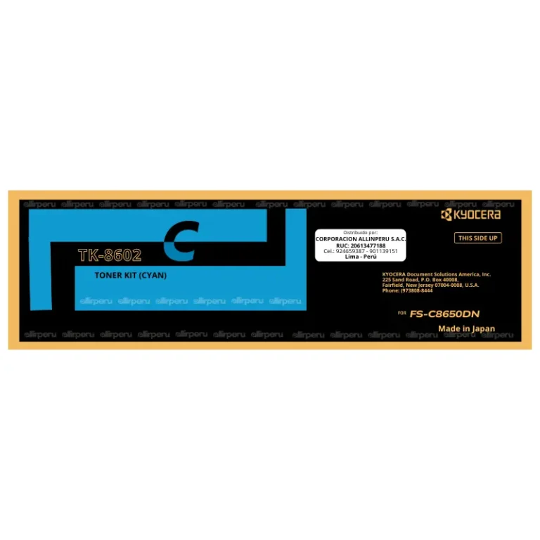 Toner Kyocera TK-8602C Cyan para FS-C8650DN TK8602C