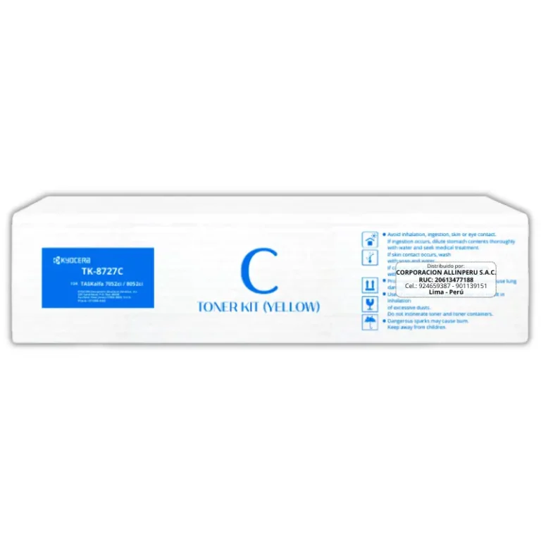 Toner Kyocera TK-8727C Cyan para TaskAlfa 8052Ci Original