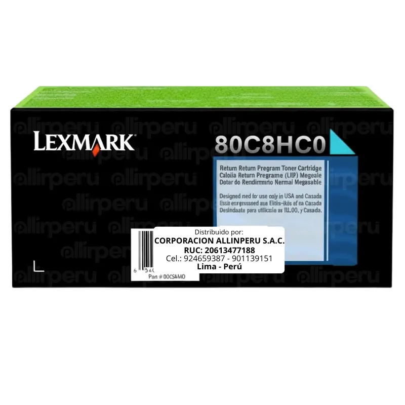 Toner-Lexmark-80C8HC0-Cyan-3.000-Paginas-Alto-Rendimiento Toner Lexmark 80C8HC0 Cyan 3.000 Páginas Alto Rendimiento