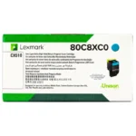 Toner Lexmark 80C8XC0 Cyan 4,000 páginas