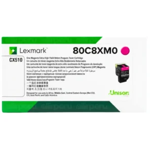 Toner Lexmark 80C8XM0 Magenta 4,000 páginas