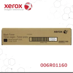 Etiqueta del tóner Xerox 006R01160 con SKU y datos de rendimiento
