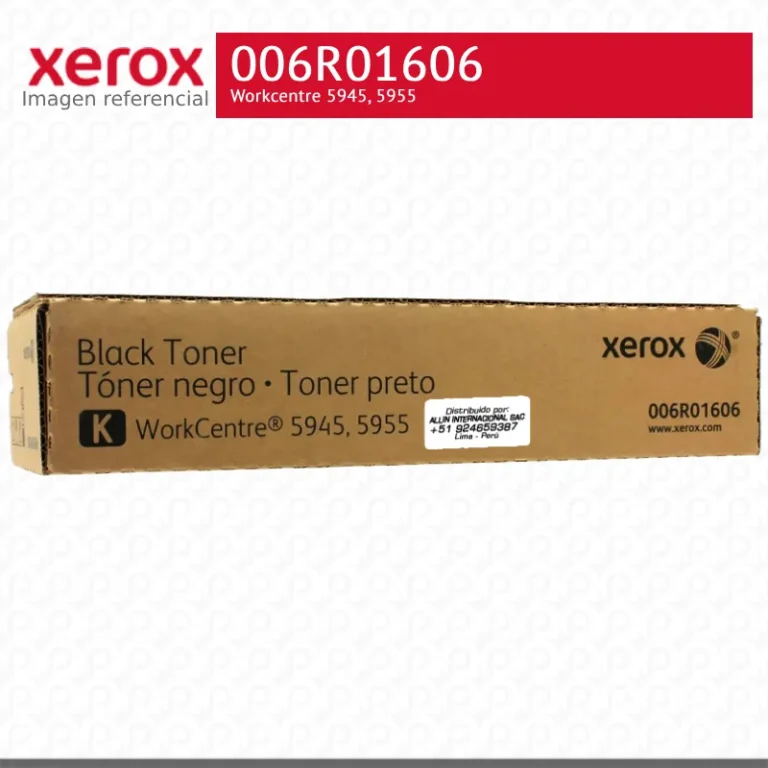 Tóner Xerox 006R01606 negro — detalle de etiqueta y código SKU original
