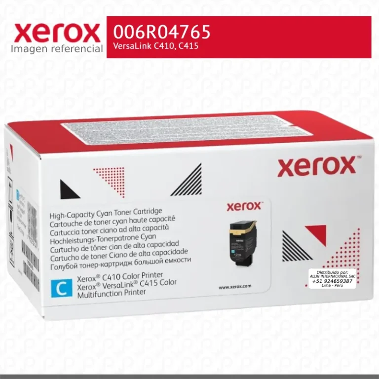 Toner Xerox 006R04765 Cyan 7K VersaLink C410, C415 Alta Capacidad
