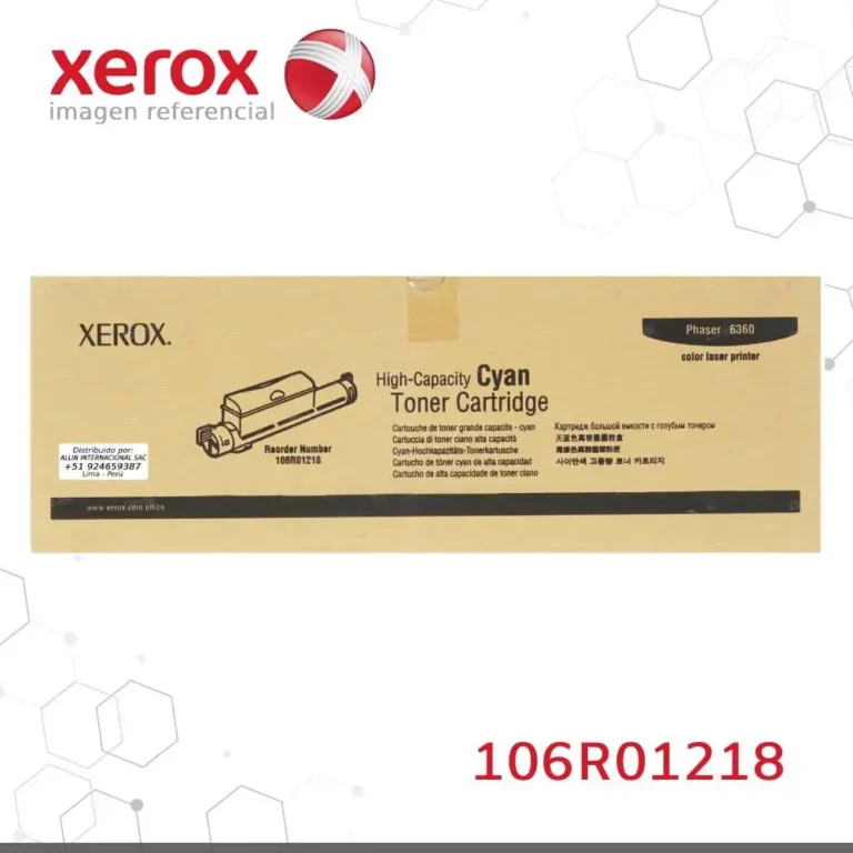 Toner Xerox 106R01218 Cian 12K Phaser 6360 Capacidad estandar