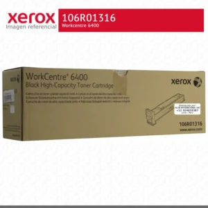 Toner Xerox 106R01316 Negro 12K Workcentre 6400 Alta capacidad