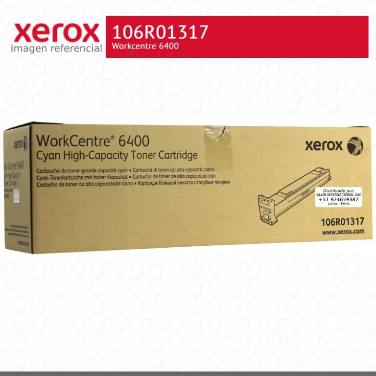 Toner Xerox 106R01317 Amarillo 16.5K Workcentre 6400 Alta capacidad