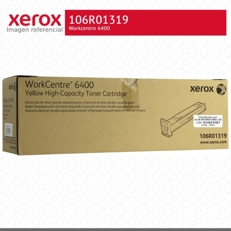 Toner Xerox 106R01319 Cian 16.5K Workcentre 6400 Alta capacidad