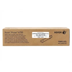 Tóner Xerox 106R01525 Yellow original para Phaser 6700 vista frontal
