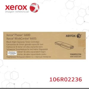Tóner Xerox 106R02236 negro lateral caja con datos técnicos