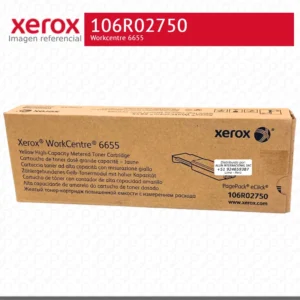 Toner Xerox 106R02750 Amarillo 11.5K Workcentre 6655 Metered Extra alta capacidad