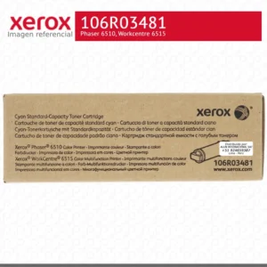 Toner Xerox 106R03481 Cian 1K Phaser 6510, Workcentre 6515 Capacidad Estándar