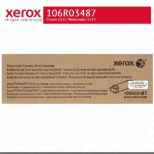 Toner Xerox 106R03487 Amarillo 2.4K Phaser 6510, Workcentre 6515 Alta capacidad