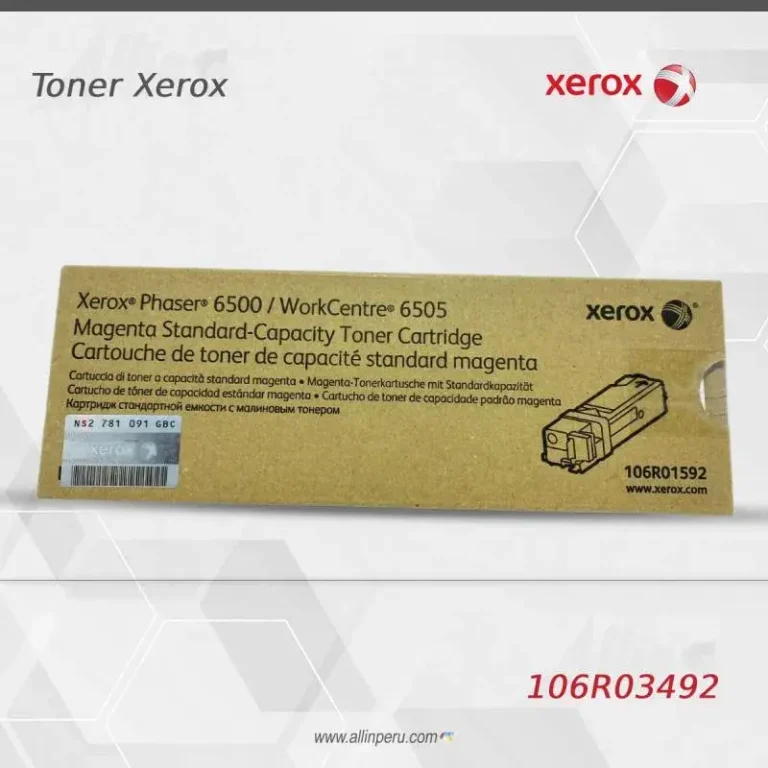 Toner Xerox 106R03492 Negro 5.5K Phaser 6510, Workcentre 6515 Surge Metered