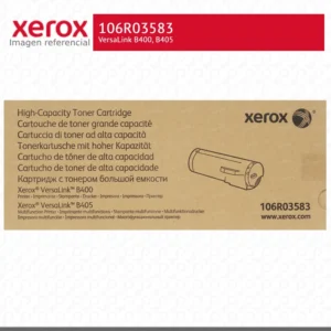 Cartucho tóner Xerox 106R03583 negro con etiqueta de rendimiento 13900 páginas