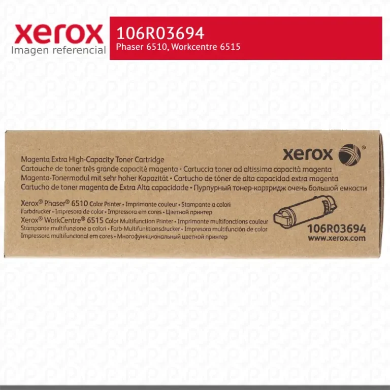 Toner Xerox 106R03694 Magenta 4.3K Phaser 6510, Workcentre 6515 Surge Extra Alta capacidad