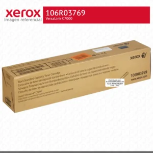 Toner Xerox 106R03769 Negro 5K VersaLink C7000 Capacidad estandar