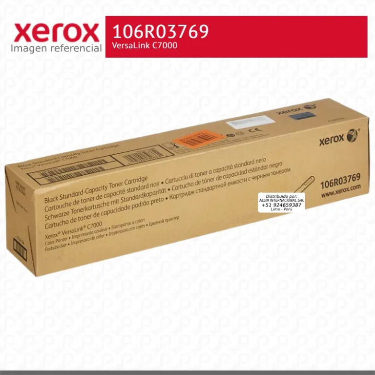 Toner Xerox 106R03769 Negro 5K VersaLink C7000 Capacidad estandar