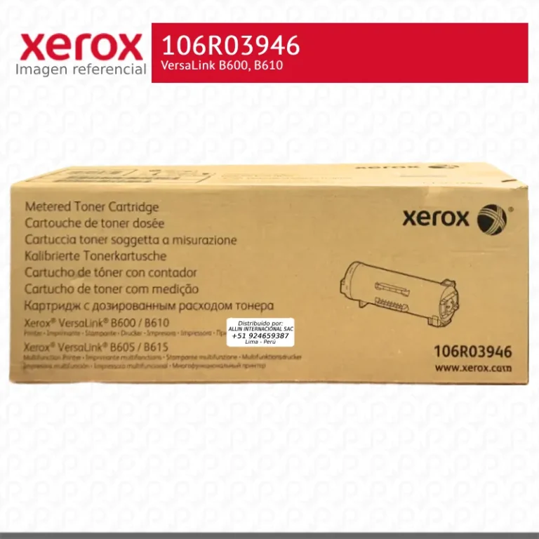 Toner Xerox 106R03946 Negro 25K VersaLink B600, B610 Metered