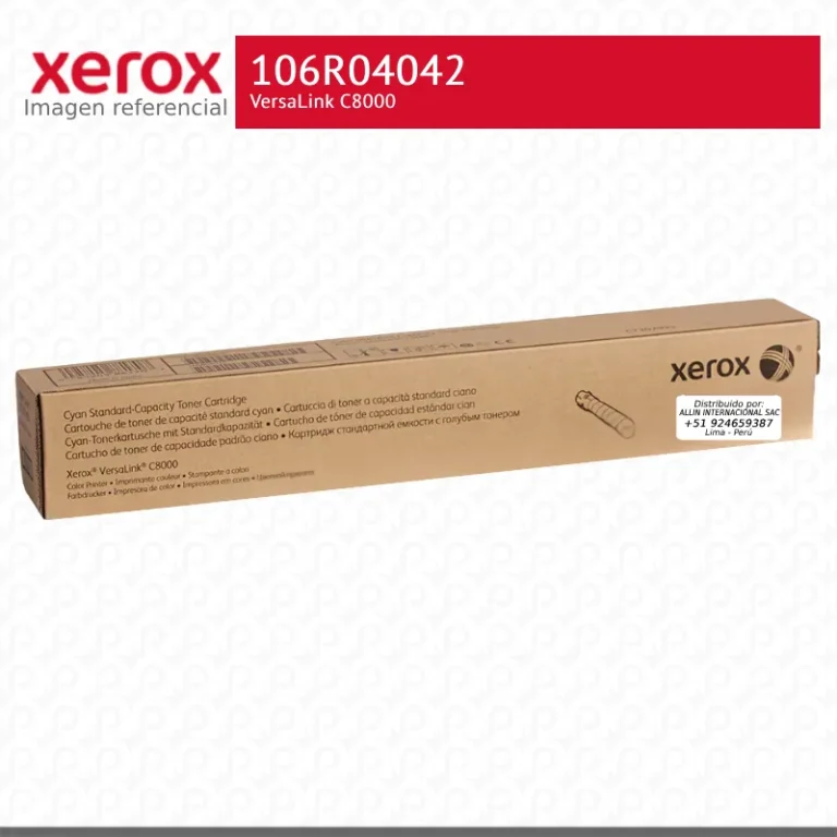 Toner Xerox 106R04042 Cian 7K VersaLink C8000 Capacidad Estandar