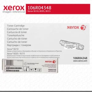 Toner Xerox 106R04348 Negro 3K B210, B205, B215 Capacidad Estandar