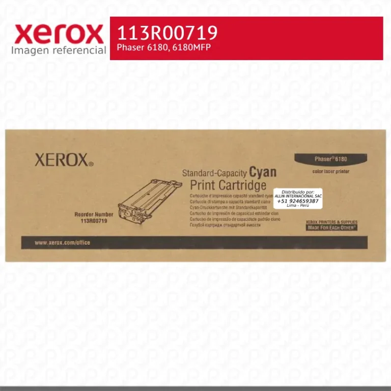 Toner Xerox 113R00719 Cian 2K Phaser 6180 Capacidad Estandar