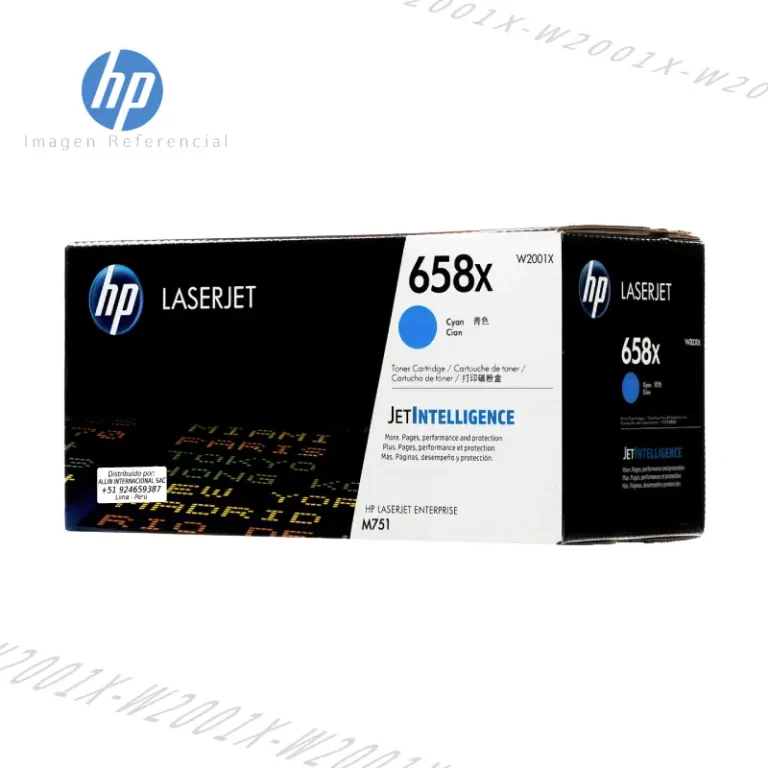 Toner HP 658X Cyan W2001X para LaserJet M571 Alto Rendimiento