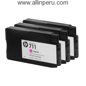 Tinta HP® 711 Magenta CZ135A, 29-Ml, Pack-3