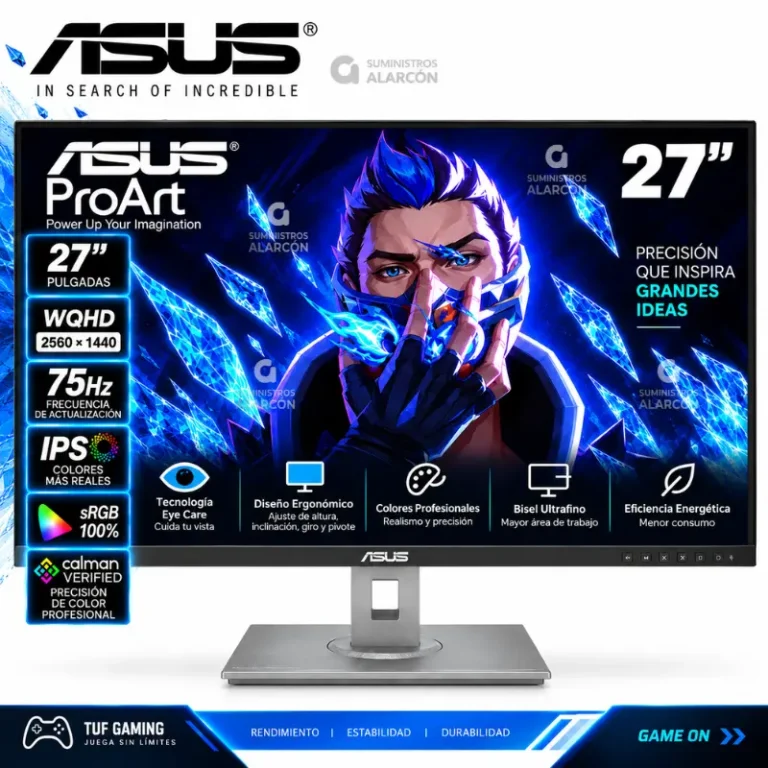 monitor ASUS ProArt PA278QV soporte pivot altura ajustable