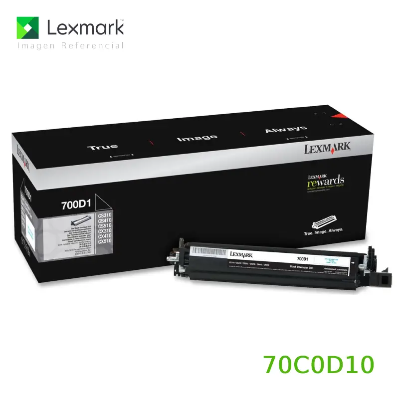 Revelador Lexmark 70C0D10 Negro 40,000 Paginas