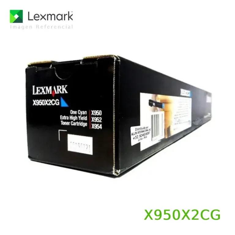 Toner Lexmark X950X2CG Cyan 22,000 Páginas